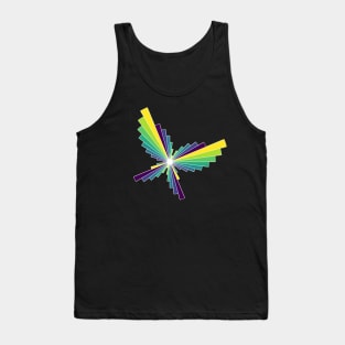 Peacock Butterfly | Flying Wings Bar Charts Black Tank Top